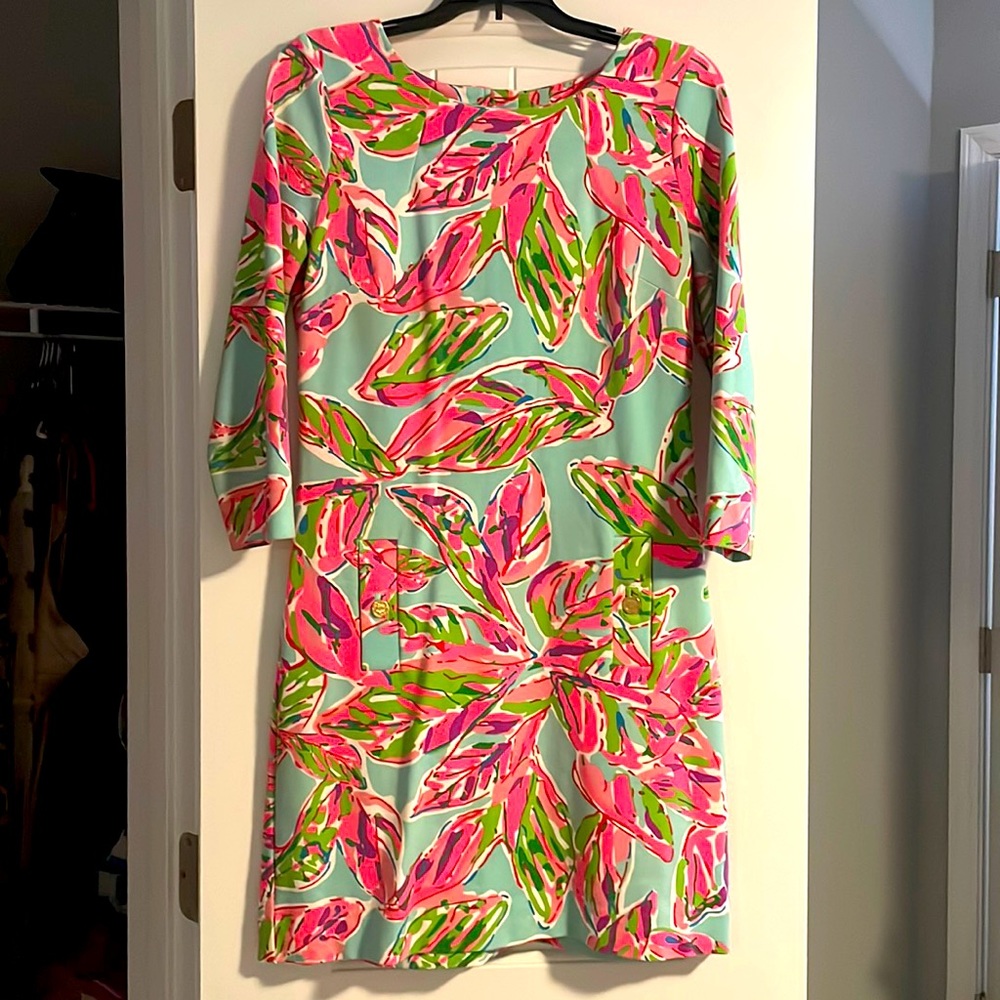 Lilly Pulitzer Small 3/4 Sleeve Shift Dress